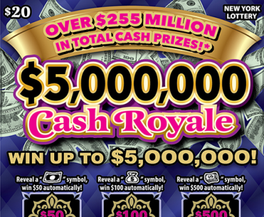 $5,000,000 CASH ROYALE         Scratch-Off Card