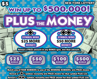 PLUS THE MONEY                 Scratch-Off Card
