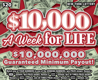 $10,000 A WEEK FOR LIFE        Scratch-Off Card