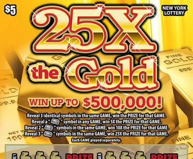 25X THE GOLD                   Scratch-Off Card