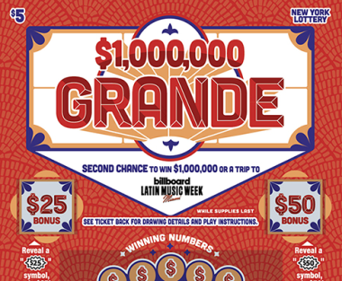 $1,000,000 GRANDE              Scratch-Off Card
