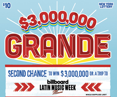 $3,000,000 GRANDE              Scratch-Off Card