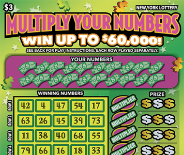 MULTIPLY YOUR NUMBERS          Scratch-Off Card