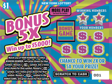 BONUS 5X                       Scratch-Off Card