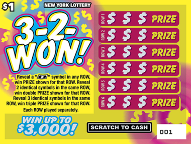 3-2-WON!                       Scratch-Off Card