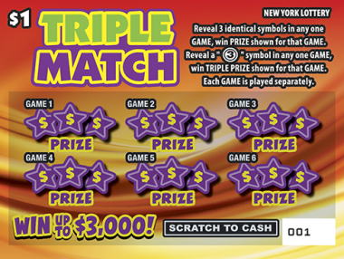 TRIPLE MATCH Scratch-Off Card