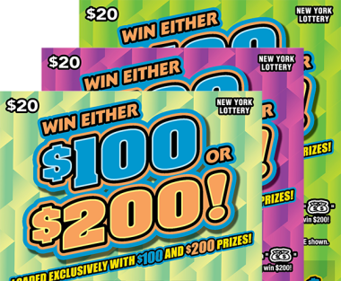 WIN EITHER $100 OR $200! Scratch-Off Card